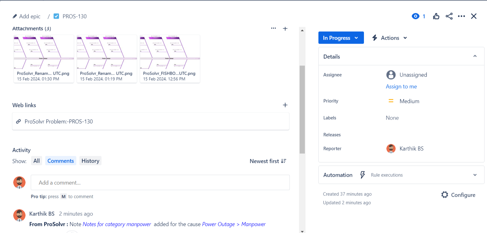 Details of the note addition operation can be found in the associated Jira issue